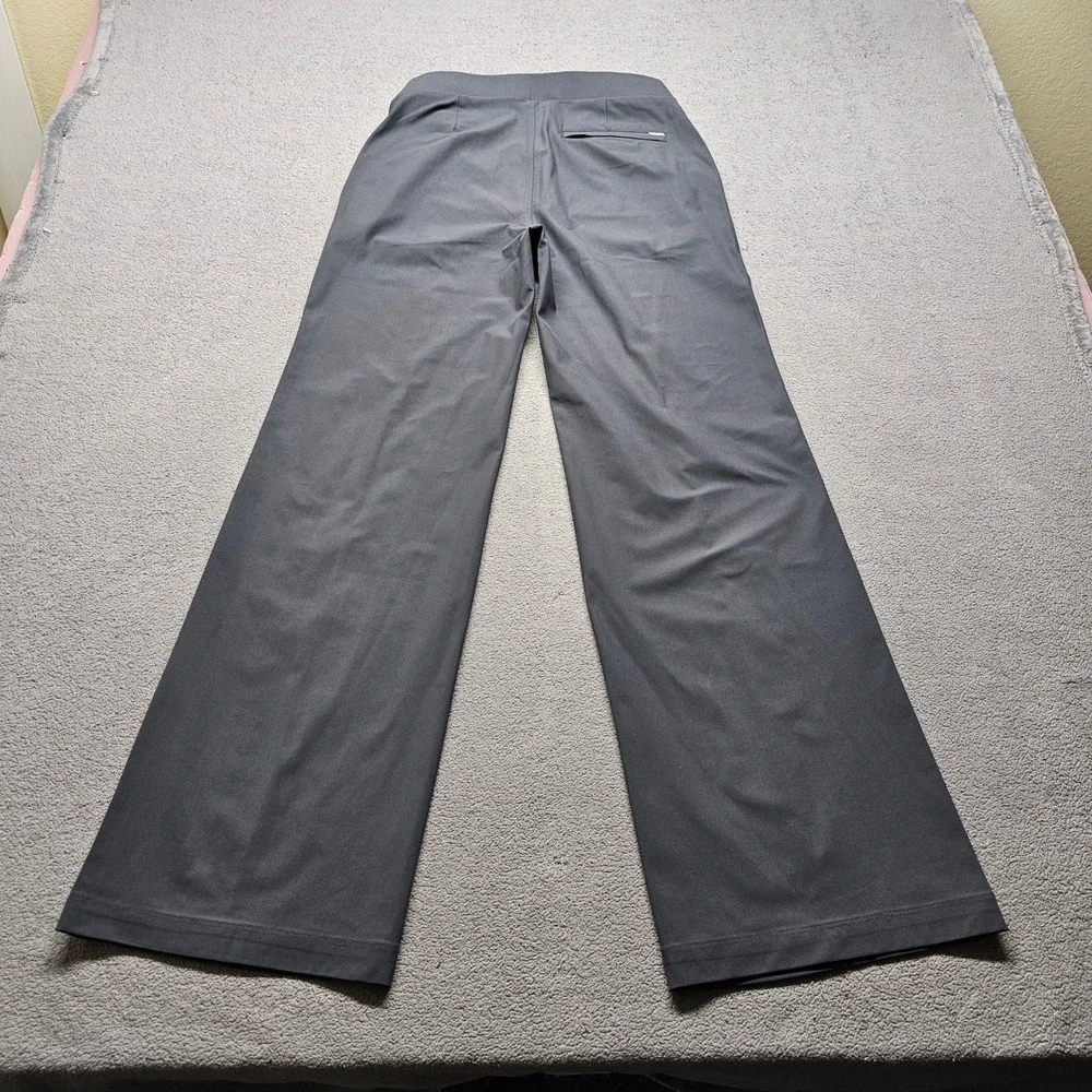 Vuori Wide Leg Pintuck Trousers Womens 6 Charcoal Gray Performance Workwear Pant